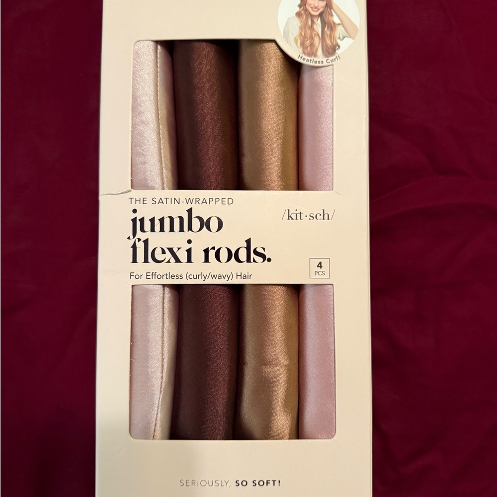 Kitsch Satin Flexi Rods in Cream and Gold
